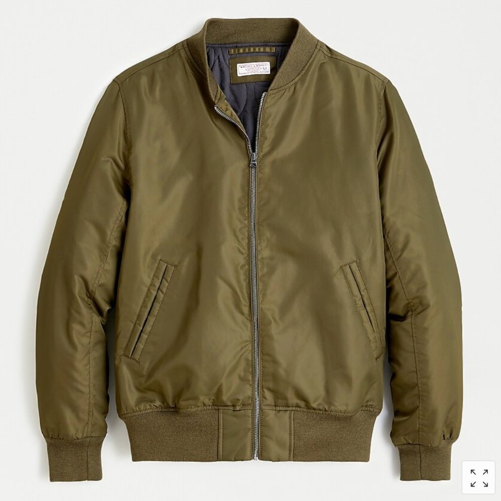 NEW J.Crew Wallace & Barnes Bomber Jacket Olive